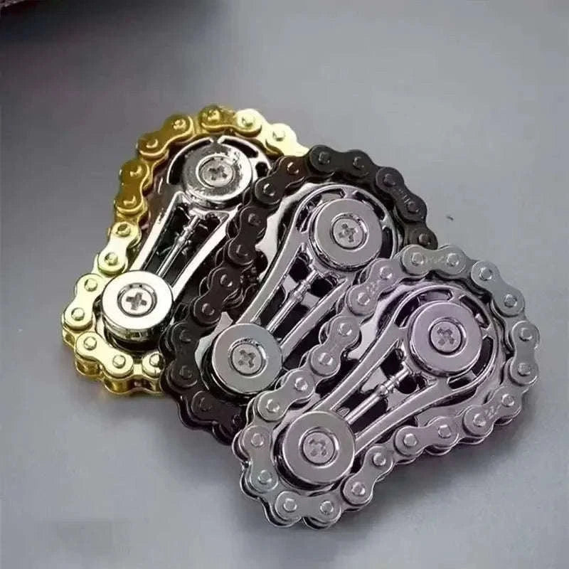 Chain Tooth Mechanical Flywheel Fidget Spinner-Gray