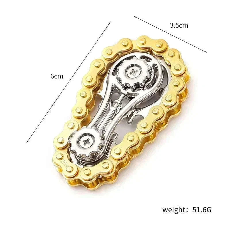 Chain Tooth Mechanical Flywheel Fidget Spinner-Gray