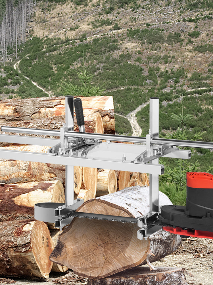 SucceBuy Kettensäge-Millingsägen 24 36 48 in Führungsstange Holz Holzzuschneidung tragbares Sawmill Aluminum Stahl Kettensäge-Mill