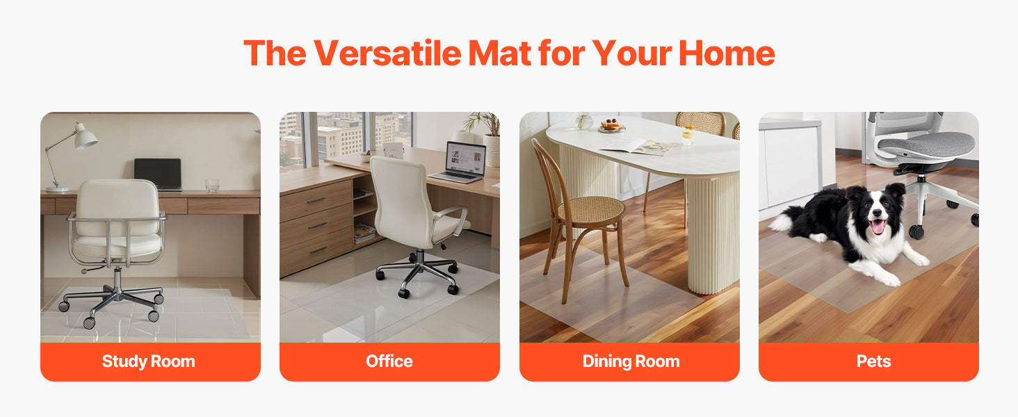 Chair Mat Plastic Floor Protector for Home Office