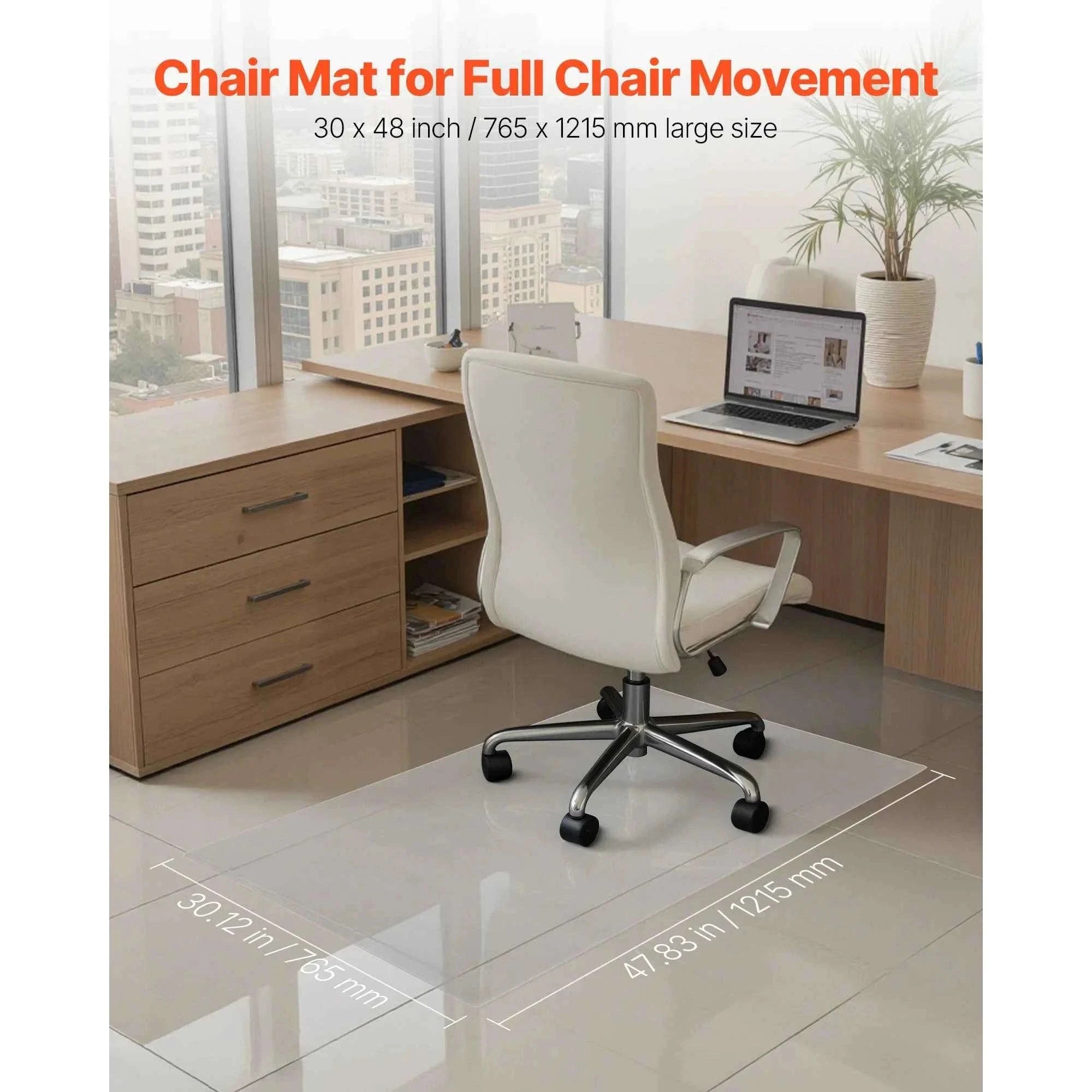 Chair Mat Plastic Floor Protector for Home Office-36x48inch Corduroy / United States