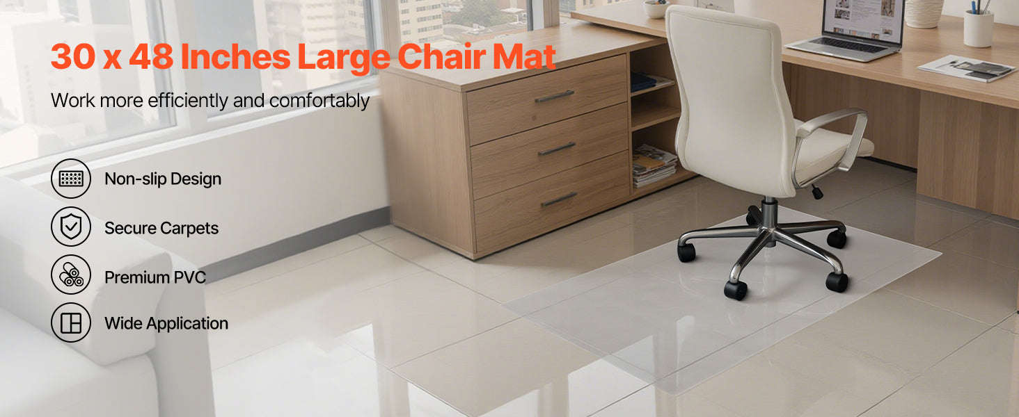 Chair Mat Plastic Floor Protector for Home Office-36x48inch Corduroy / United States