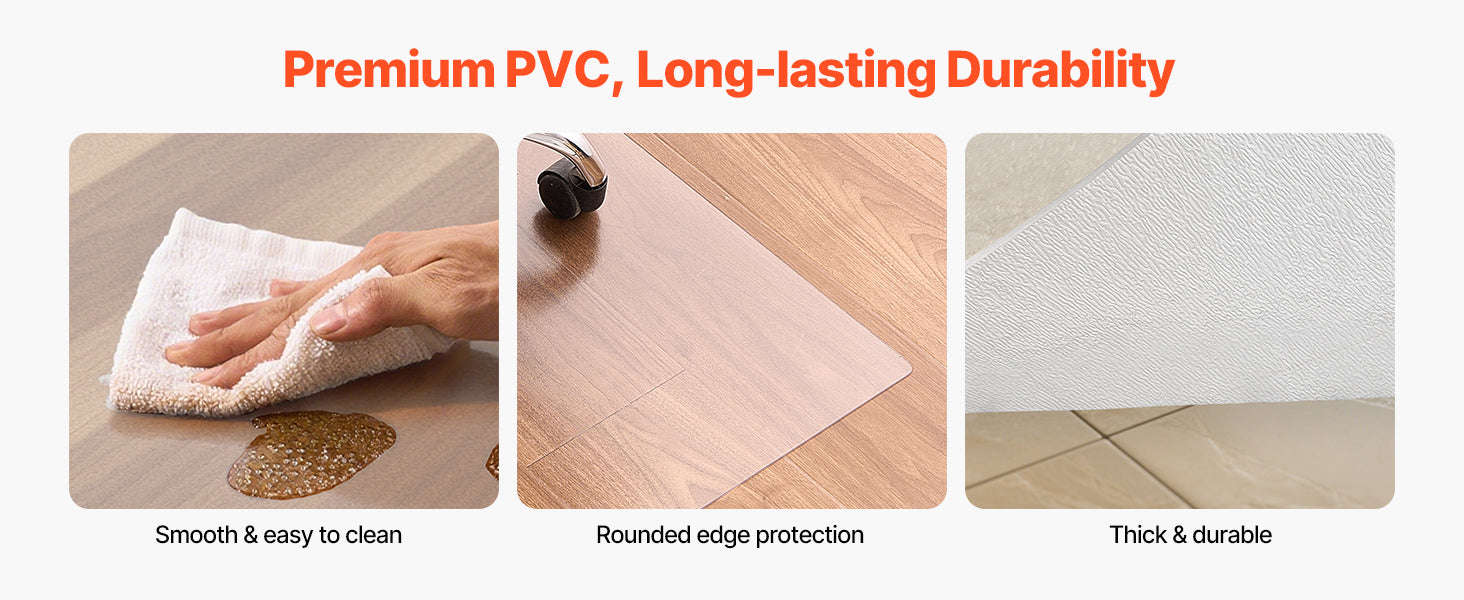 Chair Mat Plastic Floor Protector for Home Office-36x48inch Corduroy / United States