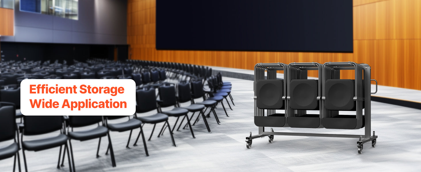400lbs Folding Chair Storage Cart with Wheels for 42 Chairs