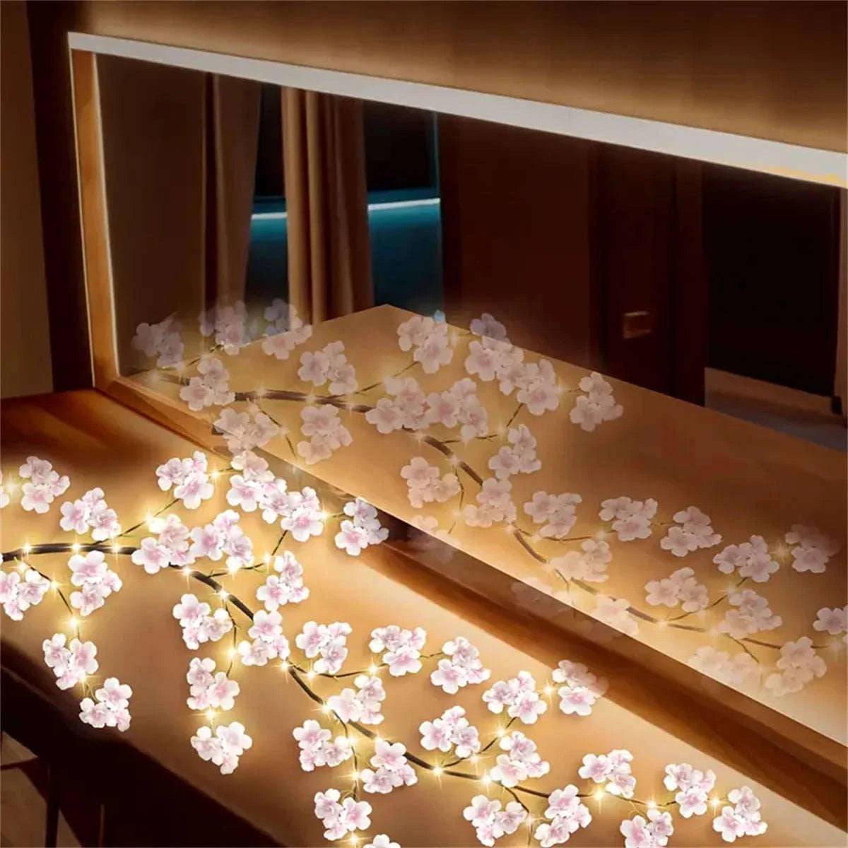 Cherry Blossom 96 LED USB Tree Branch Rattan Lights-warmwhite