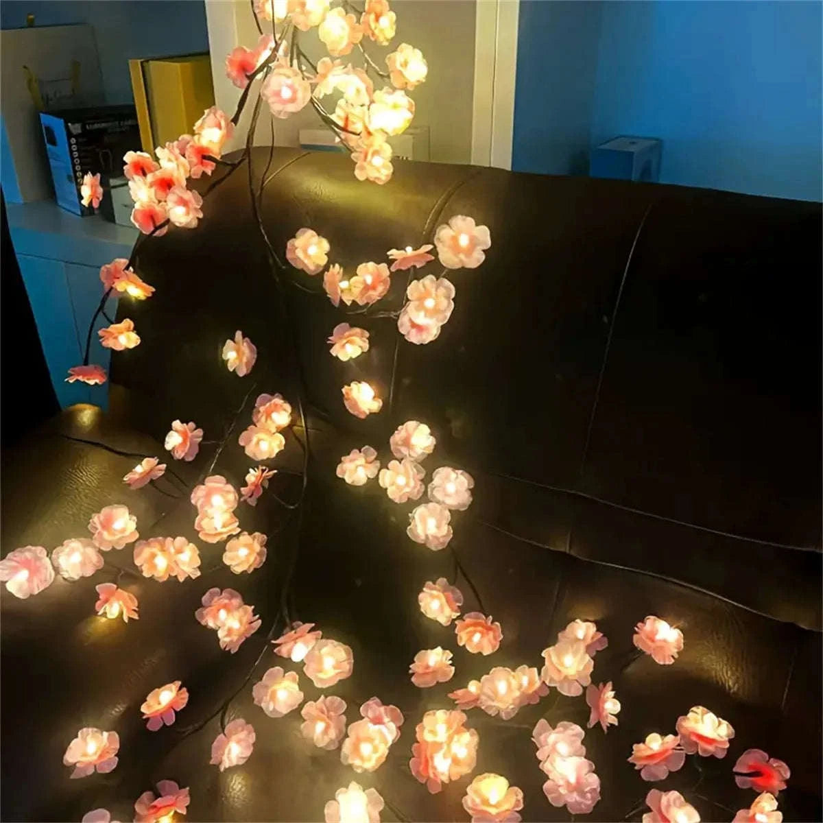 Cherry Blossom 96 LED USB Tree Branch Rattan Lights-warmwhite