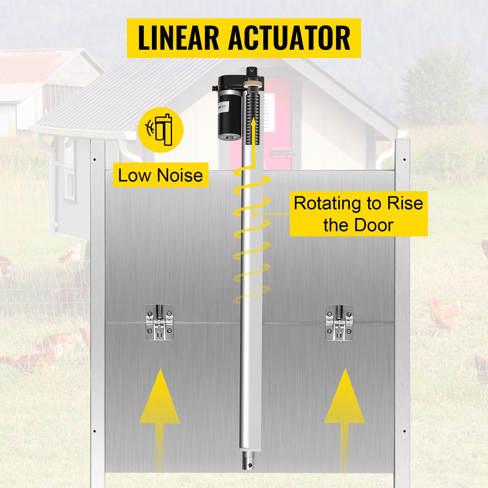Automatic Chicken Coop Door with Timer, Light Sensor & 2 Remotes