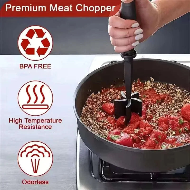 Chicken Shredder Tool with Non-Slip Base and Rotating Handle-rectangle / United States