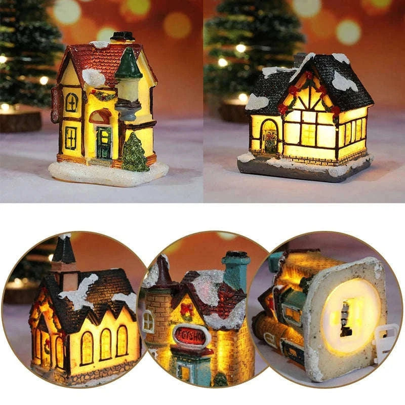 Christmas House Light Decor for a Warm Holiday Glow-J / with AG battery