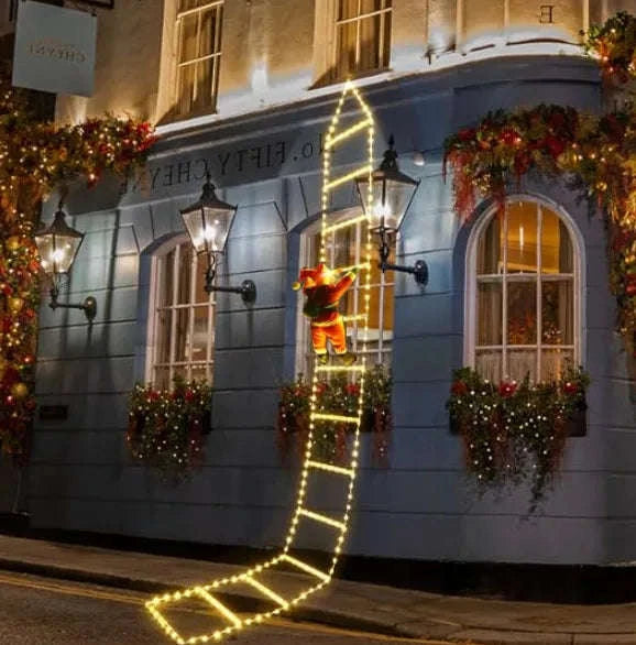 Christmas LED Santa Claus Climbing Ladder Light-1.5M  Warm