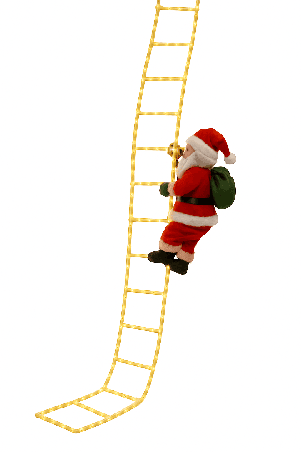 Christmas LED Santa Claus Climbing Ladder Light-1.5M  Warm