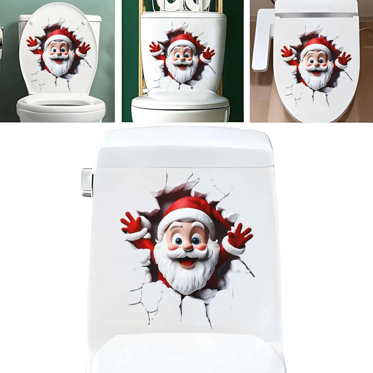 Christmas Toilet Sticker Decoration-style 1 / CHINA