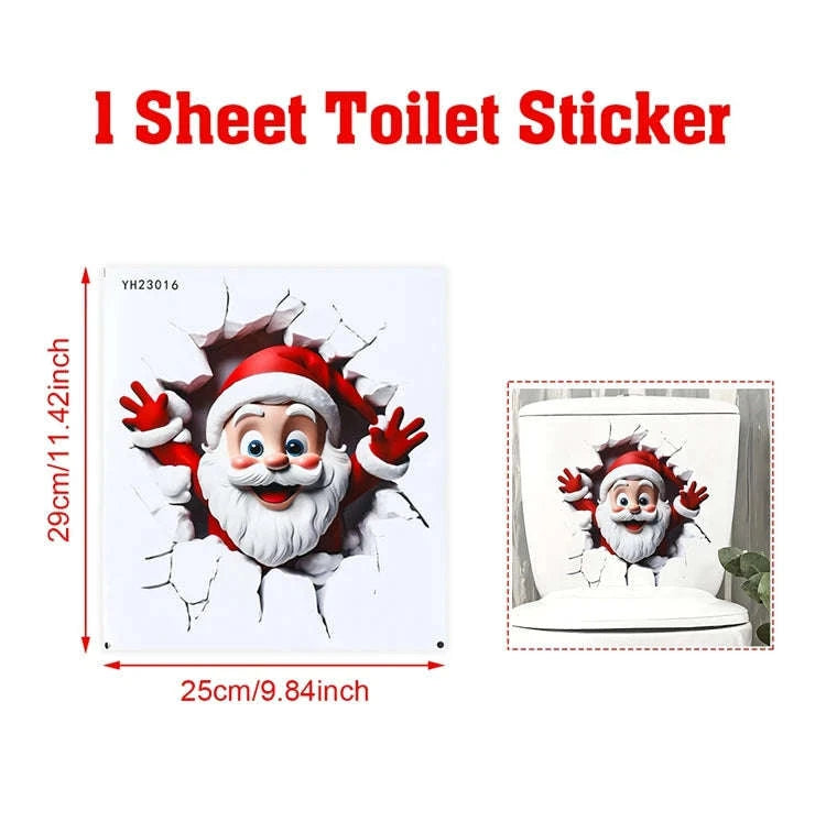 Christmas Toilet Sticker Decoration-style 1 / CHINA