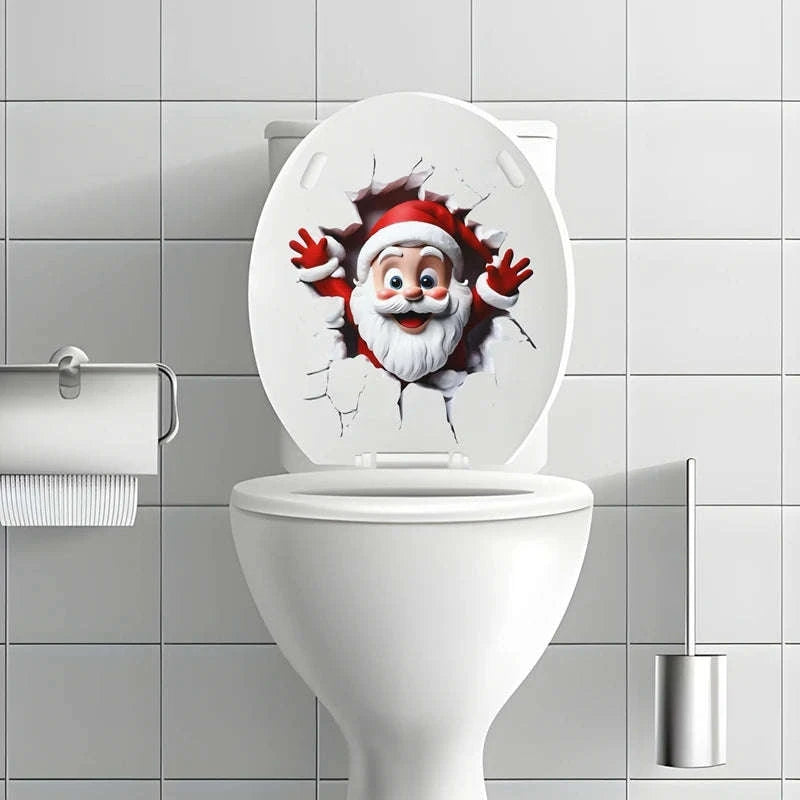 Christmas Toilet Sticker Decoration-style 1 / CHINA