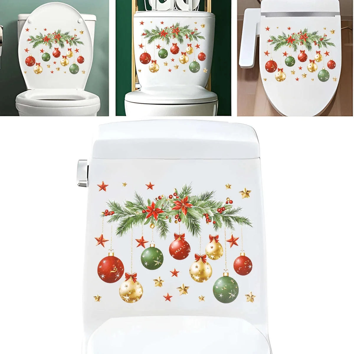 Christmas Toilet Sticker Decoration-style 1 / CHINA
