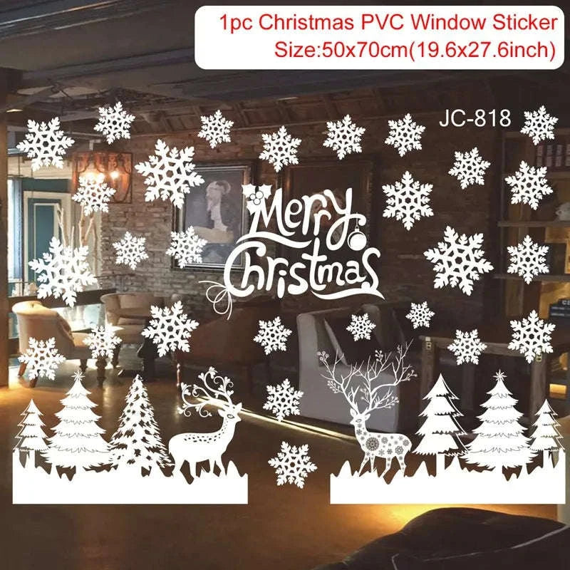 Christmas Window Stickers for Home Decoration-5 / as the picture shows