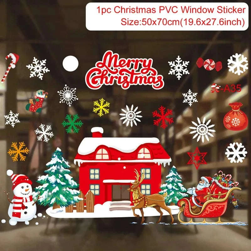 Christmas Window Stickers for Home Decoration-5 / as the picture shows