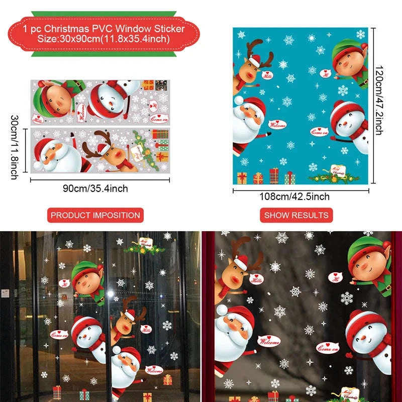 Christmas Window Stickers for Home Decoration-5 / as the picture shows