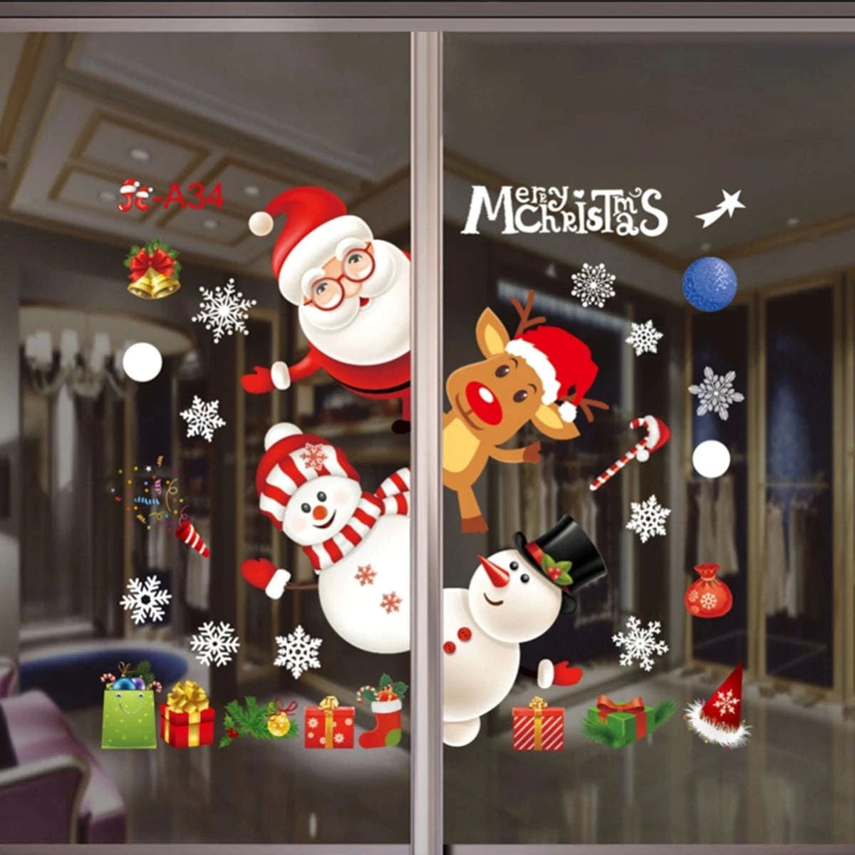 Christmas Window Stickers for Home Decoration-5 / as the picture shows