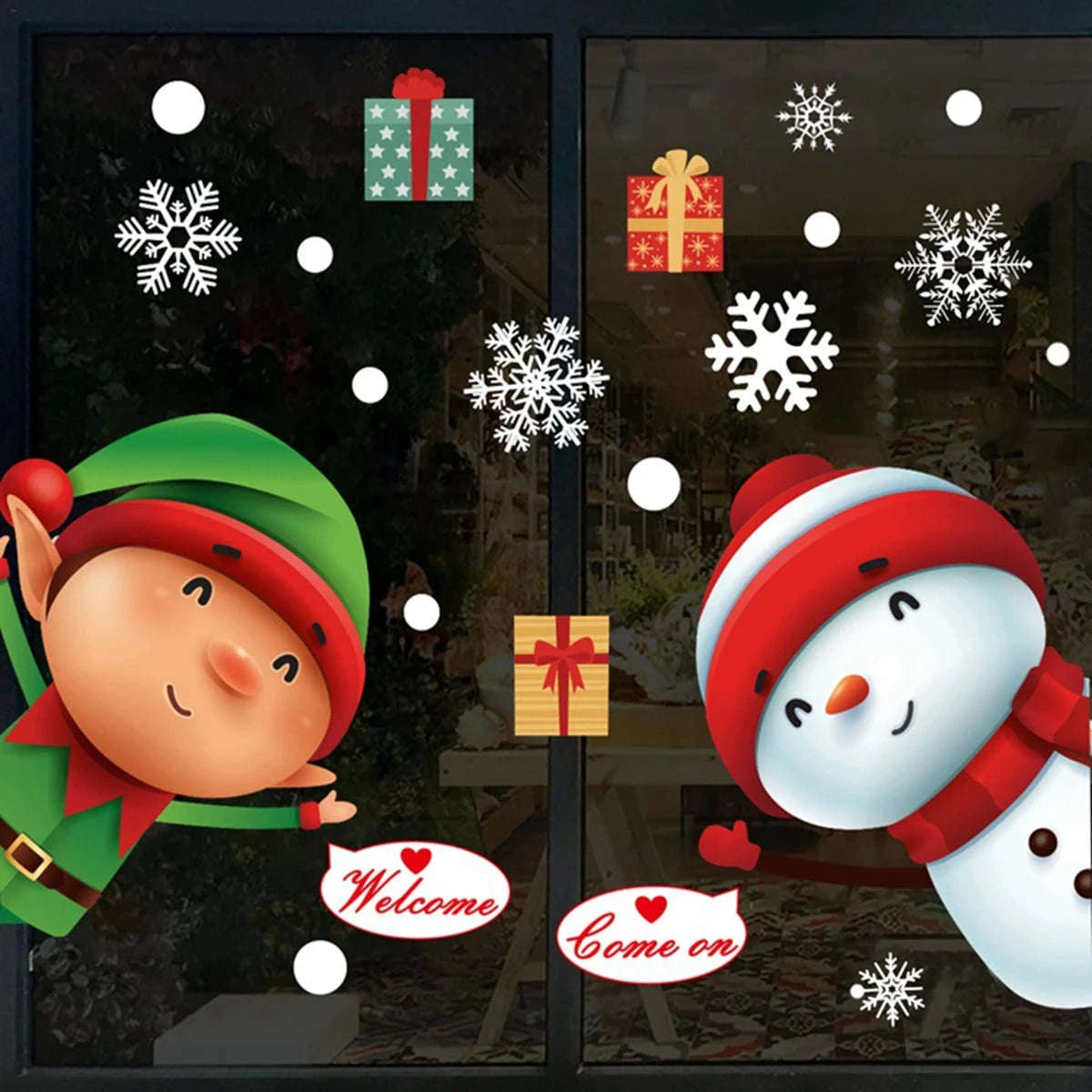 Christmas Window Stickers for Home Decoration-5 / as the picture shows