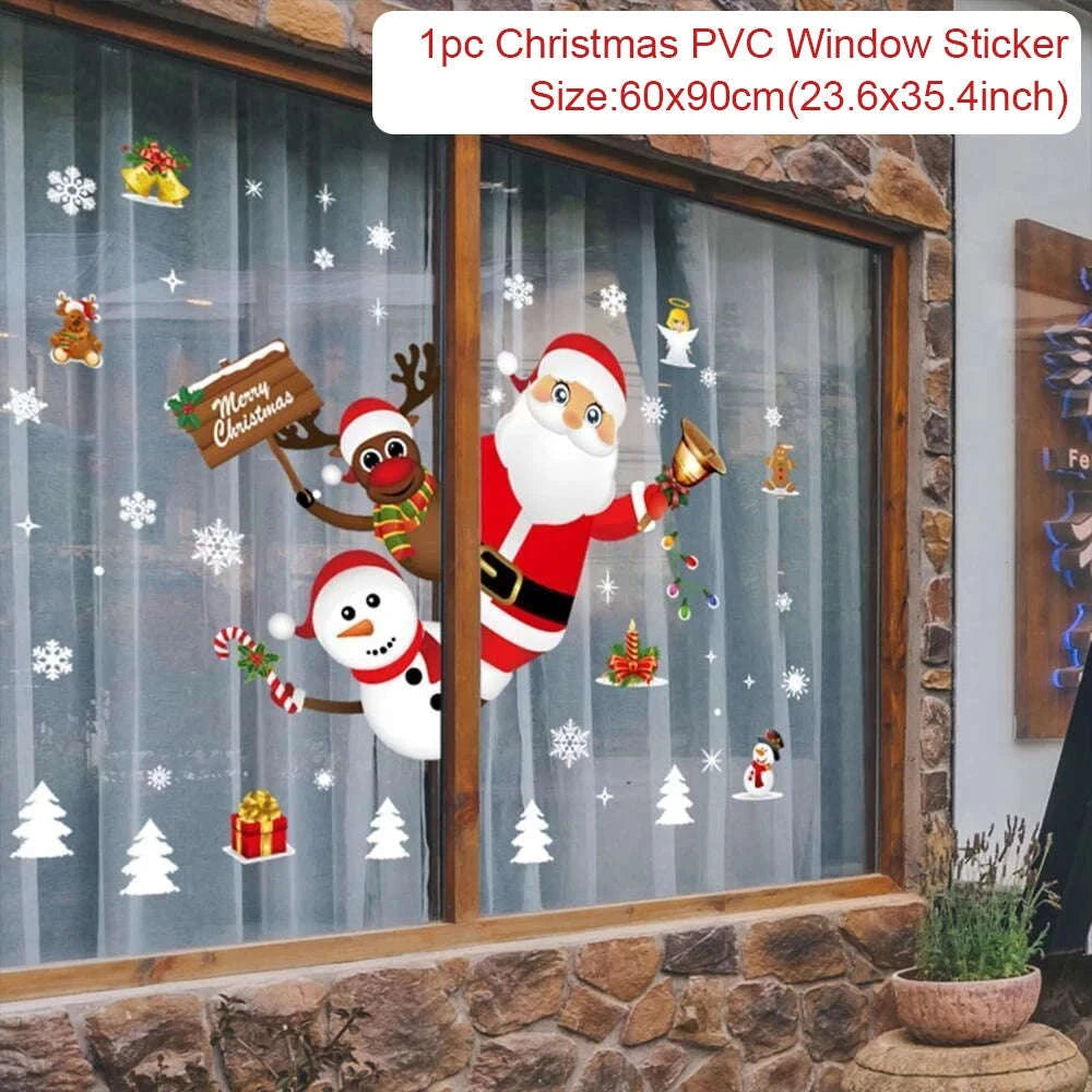 Christmas Window Stickers for Home Decoration-5 / as the picture shows