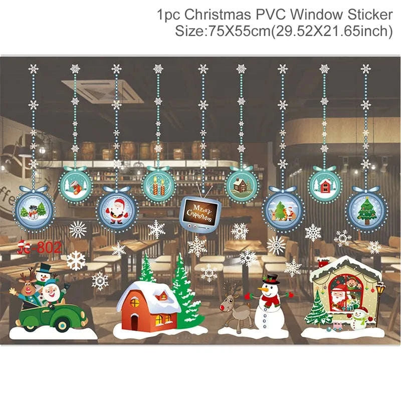 Christmas Window Stickers for Home Decoration-5 / as the picture shows