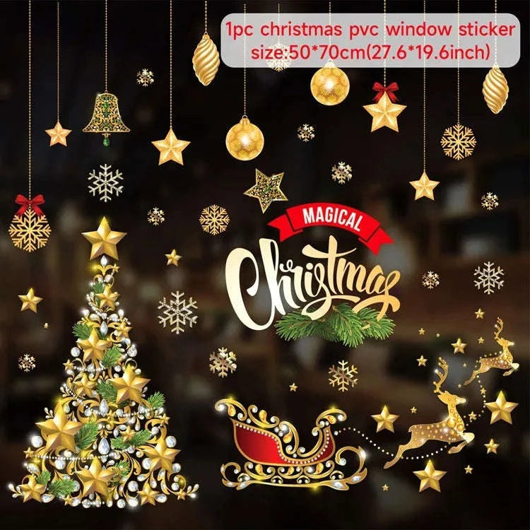 Christmas Window Stickers for Home Decoration-5 / as the picture shows