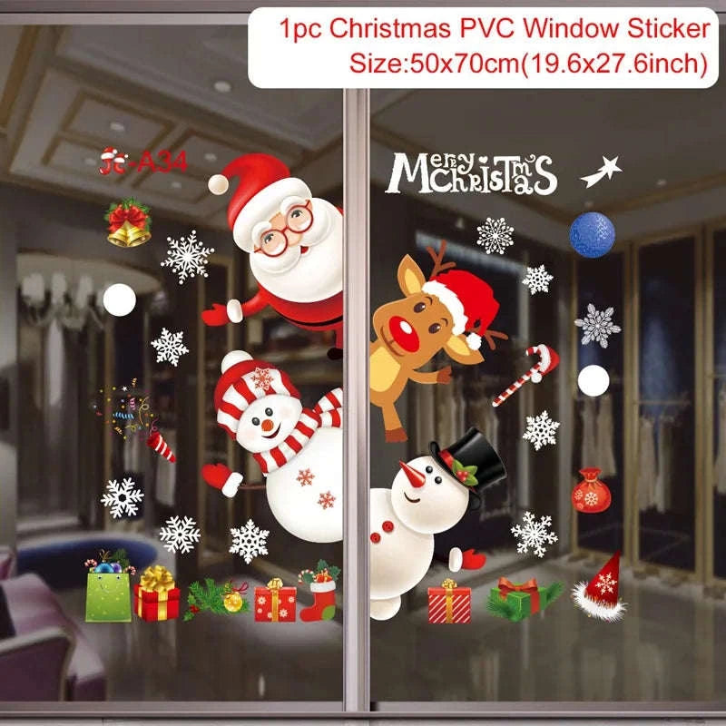 Christmas Window Stickers for Home Decoration-5 / as the picture shows