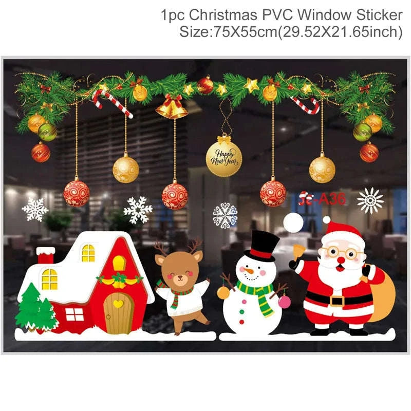 Christmas Window Stickers for Home Decoration-5 / as the picture shows