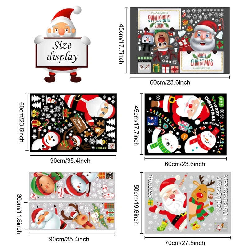 Christmas Window Stickers for Home Decoration-5 / as the picture shows