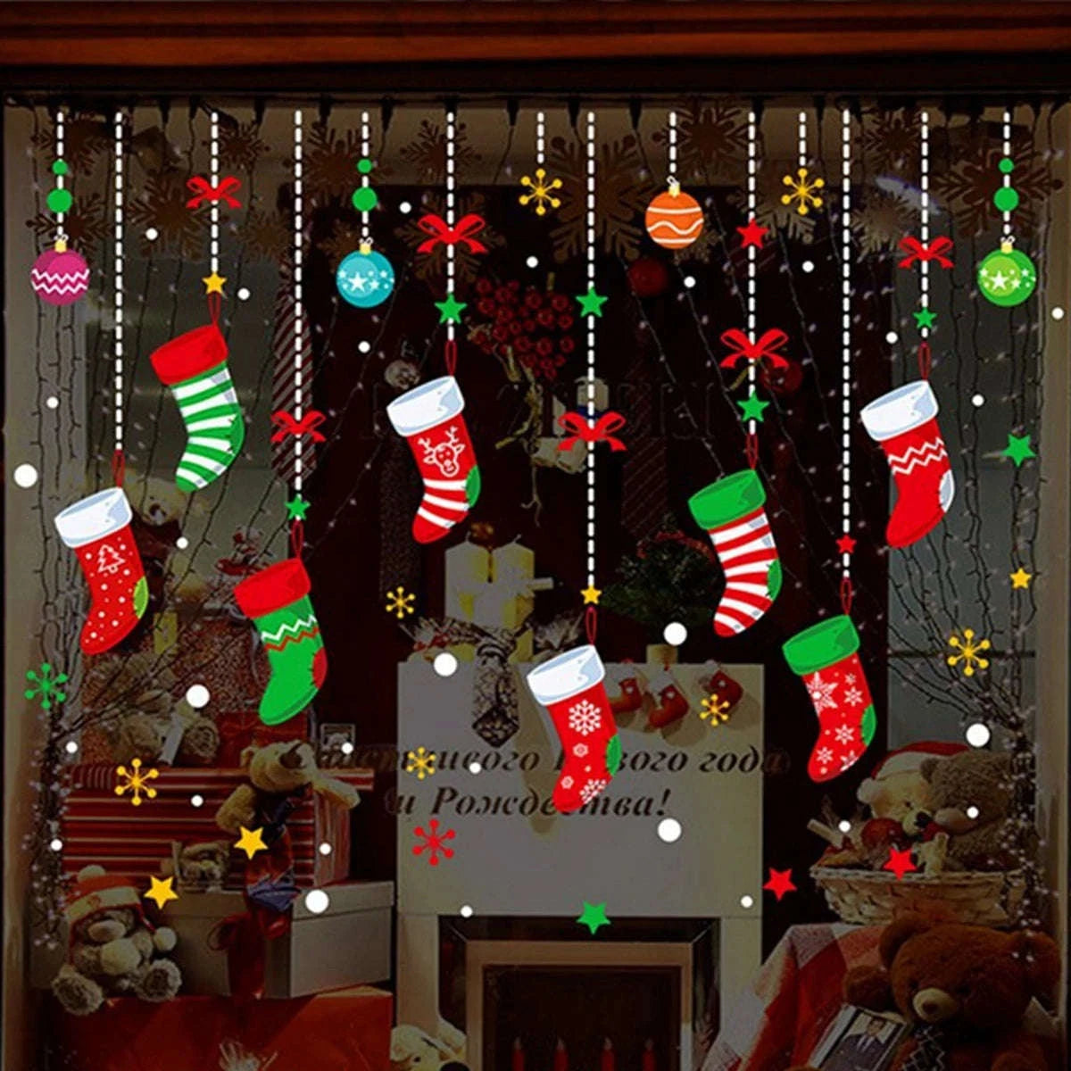 Christmas Window Stickers for Home Decoration-5 / as the picture shows