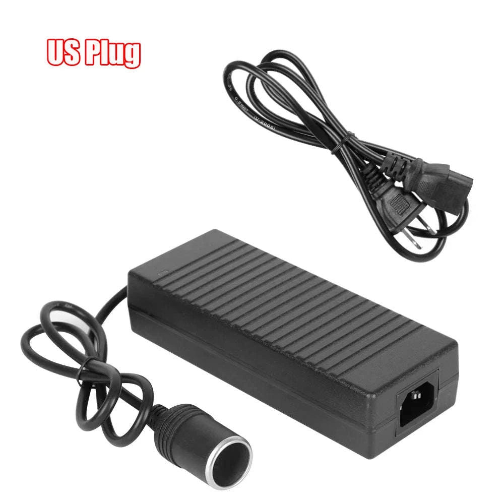 Cigarette Lighter Converter AC/DC 110V/220V to 12V 15A Power Adapter-US Plug