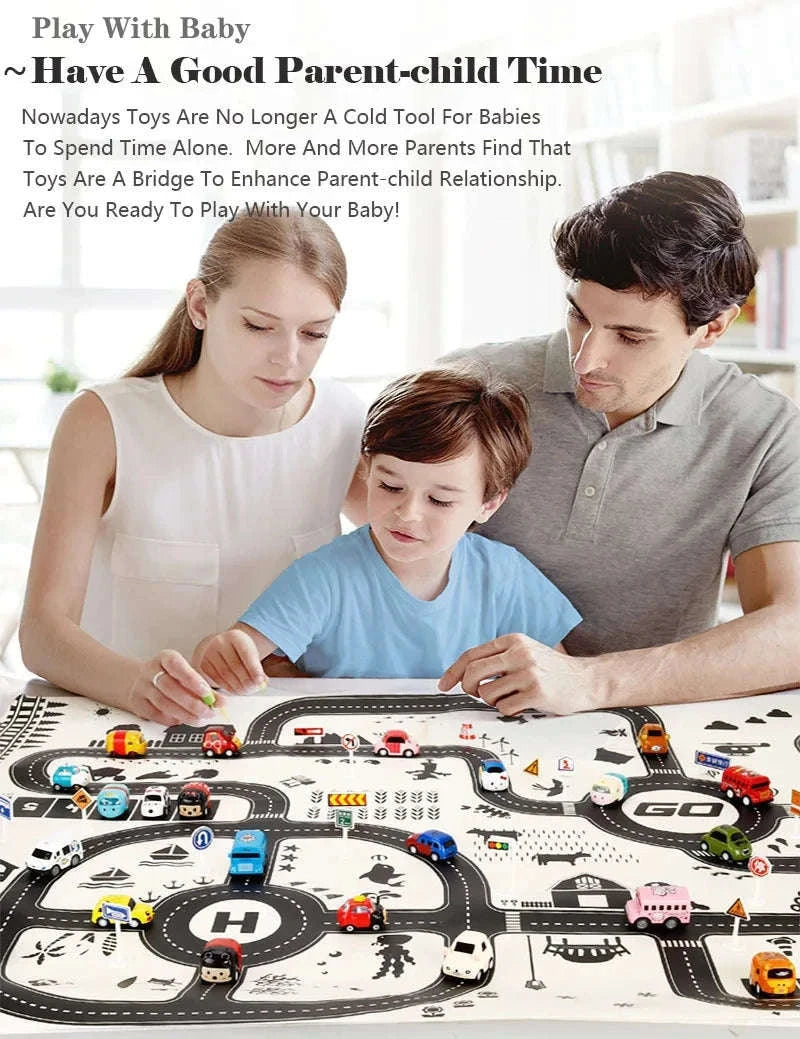 City Road Map Carpet Play Mat-83X58cm road map