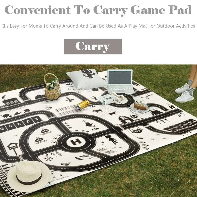 City Road Map Carpet Play Mat-83X58cm road map