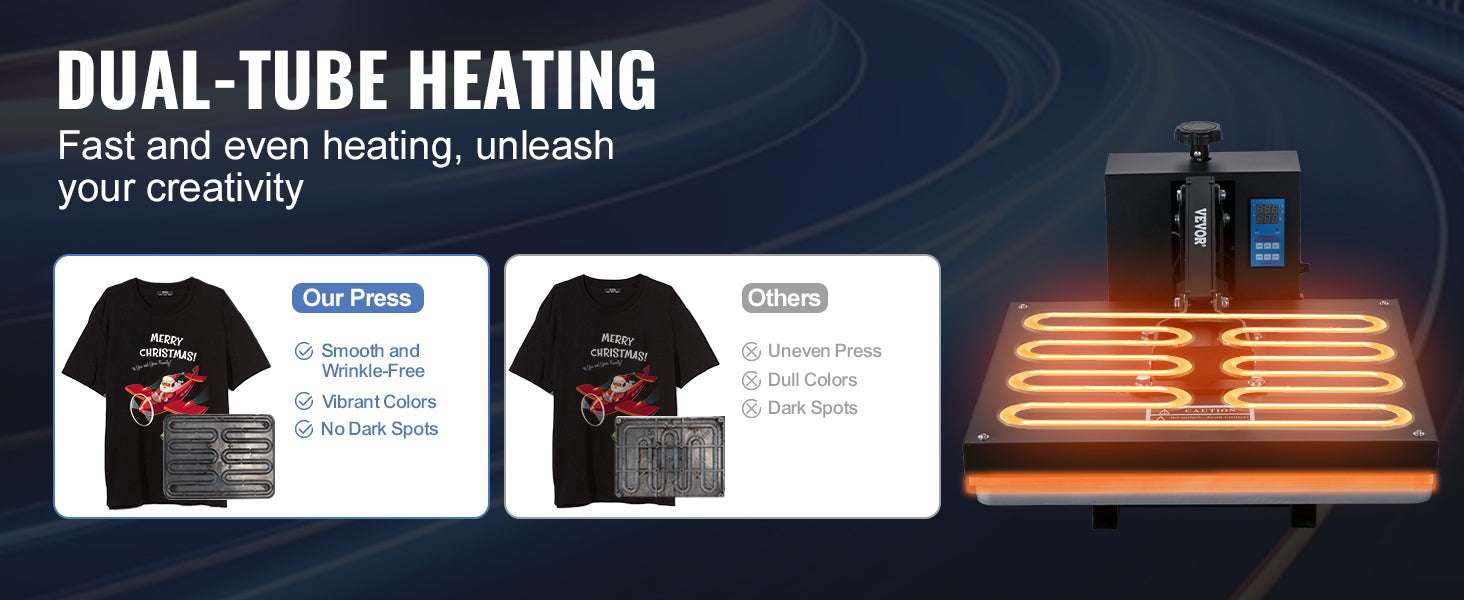 Clamshell Heat Press Machine 15x15–16x24 for T-Shirts & Sublimation-Black 15in x 15in / United States