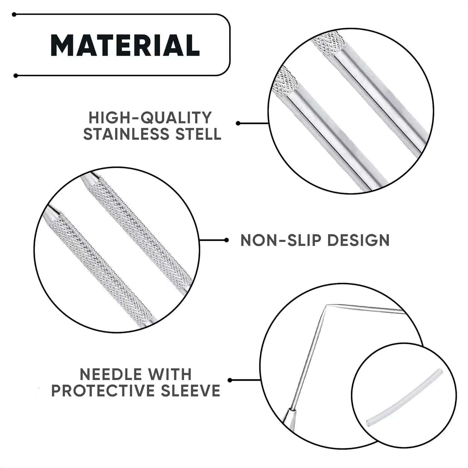 Clay Sculpting Needle & Texture Tool Set for Ceramics and DIY Craft-United States / 4pcs