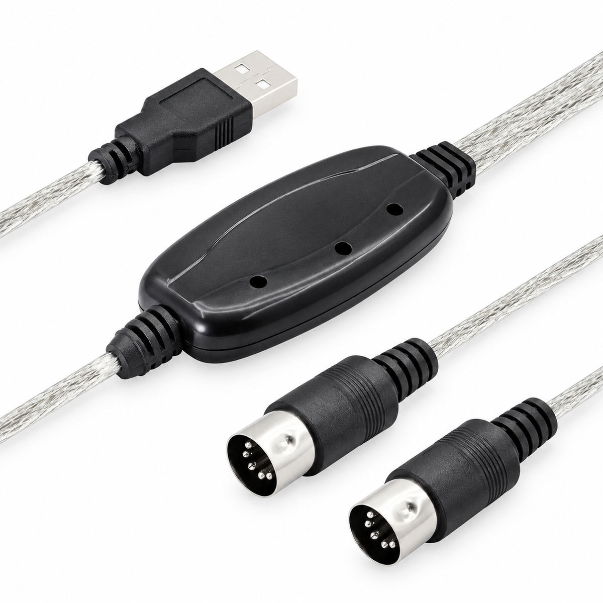 USB to Five-Pin DIN MIDI Interface Cable