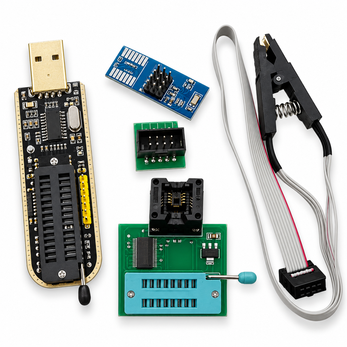 CH341 USB Flash Programmer and Adapter Options