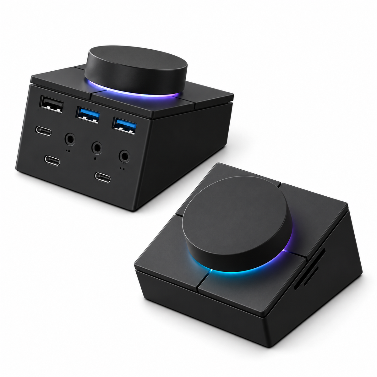 USB-C Desktop Hub with Volume Knob Options