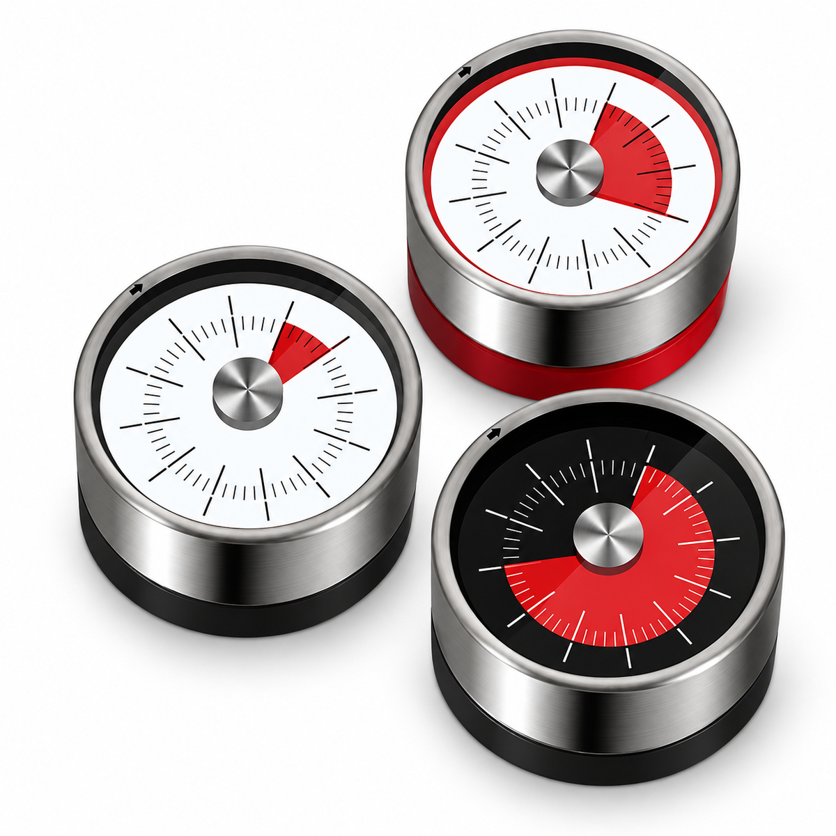 Countdown Reminder Magnetic Mechanical Visual Timers Classroom Baking Clock for Teaching Meeting Kitchen Cooking Baking Working