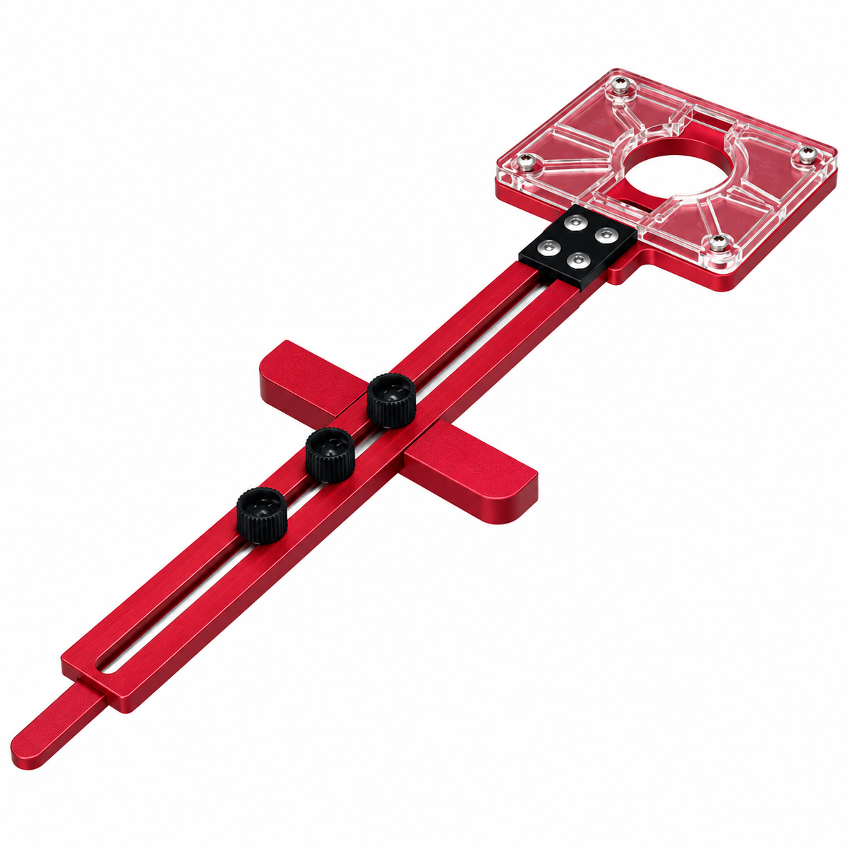 Woodworking 3-in-1 Router Milling Jig, Extendable Adjustable Groove Support Guide, Cutting Locator for Trimmer Woodworking Tool