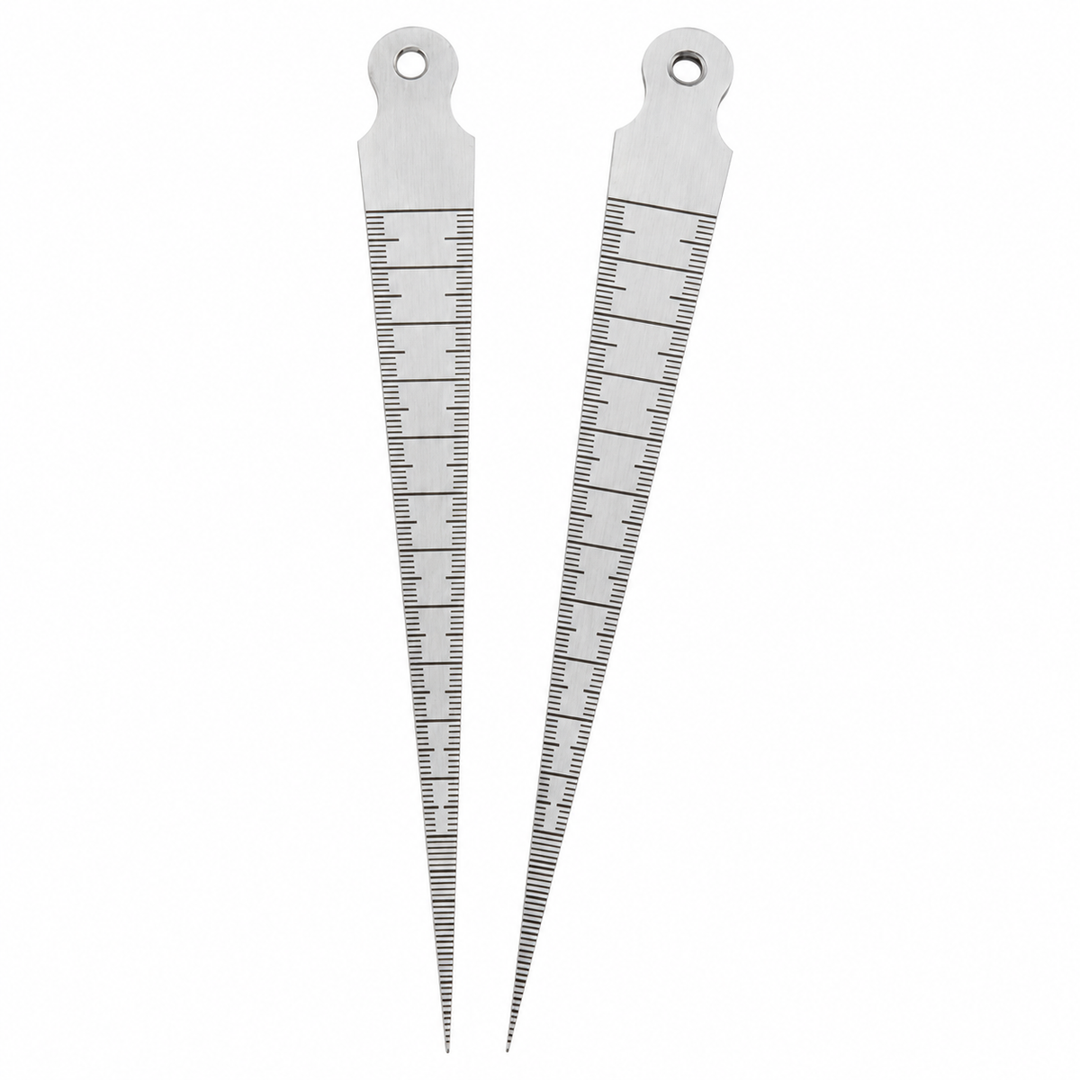 1PC Taper Gauge Feeler 1-15mm Stainless Steel Gap Hole Measuring Tool Double Side Wedge Aperture Scale