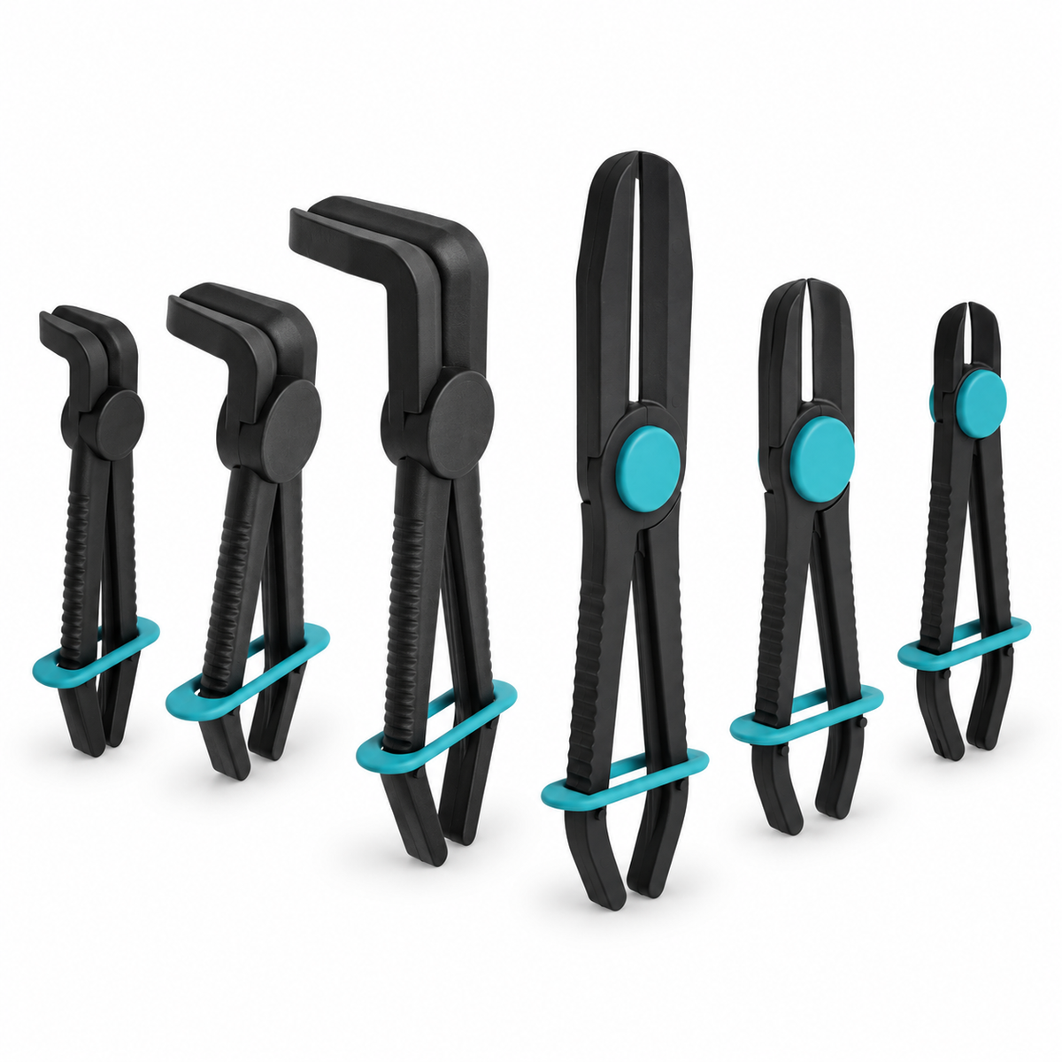 Libraton Hose Clamp Pliers Hose Pinch Off Pliers Line Clamps 6PCS Hose Pinch Pliers Straight & 90° Plastic Hose Clamp Pliers