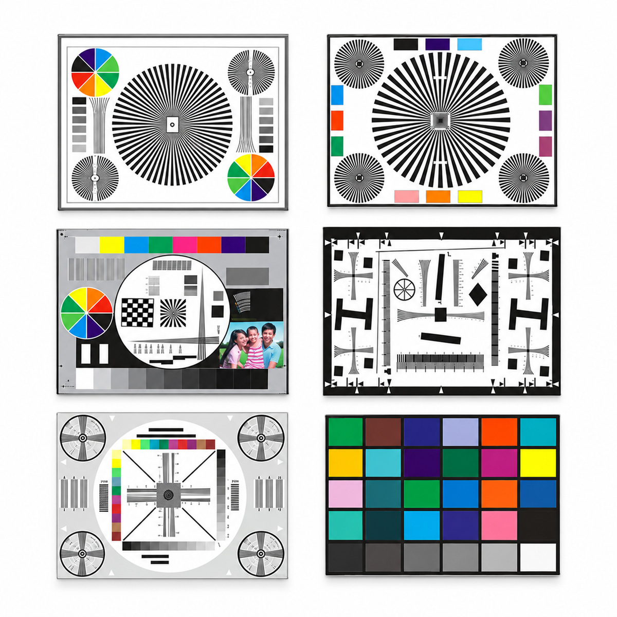 Lens Focus Test Chart, Surveillance System Assembly Focus Chart, Focus Calibration Paper, Camera Test Chart