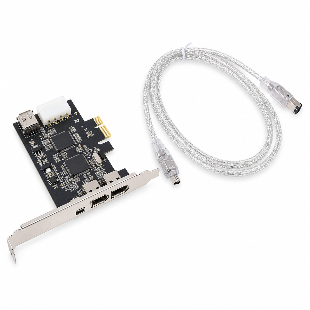 PCIe 3 Ports Firewire Cable Expansion Card PCI Express 1394B & 1394A TI XIO2213B Chipset Adapter for Desktop PC