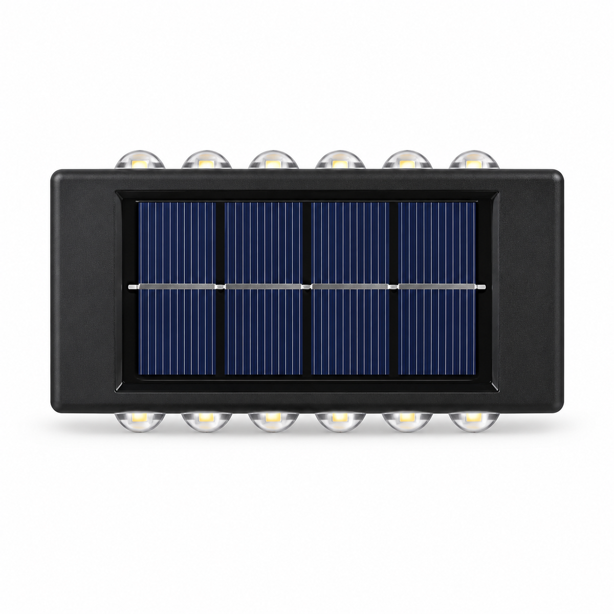 Solar Outdoor Wall Light 12 LED Waterproof Garden Light Courtyard Balustrade Decorative Atmosphere Lamp Down Luminous Solar Lamp