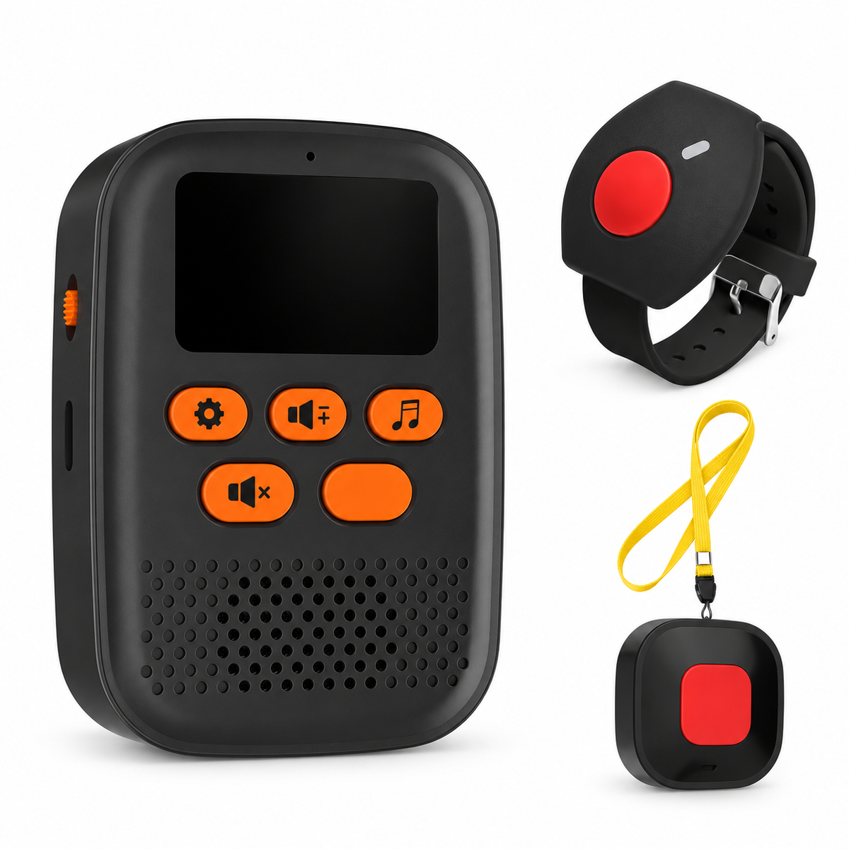 SOS Caregiver Pager Wireless Medical Call Button Surveillance Elderly SOS Alarms Vibration Pager Digital Display Call Bell