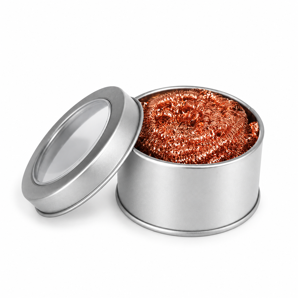 Cleaning Ball Desoldering Soldering Iron Mesh Filter Cleaning Nozzle Tip Copper Wire Cleaner Ball Metal Dross Box Clean Ball