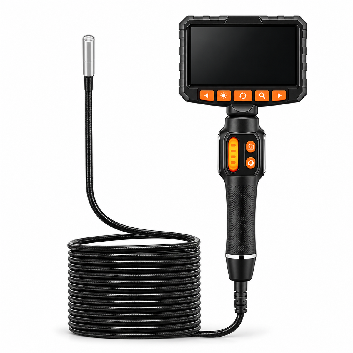 360° Rotating 2-way Articulated Endoscope 6mm 5-inch IPS Endoscope Inspection Camera Automotive Mechanical Industrial Endoscope