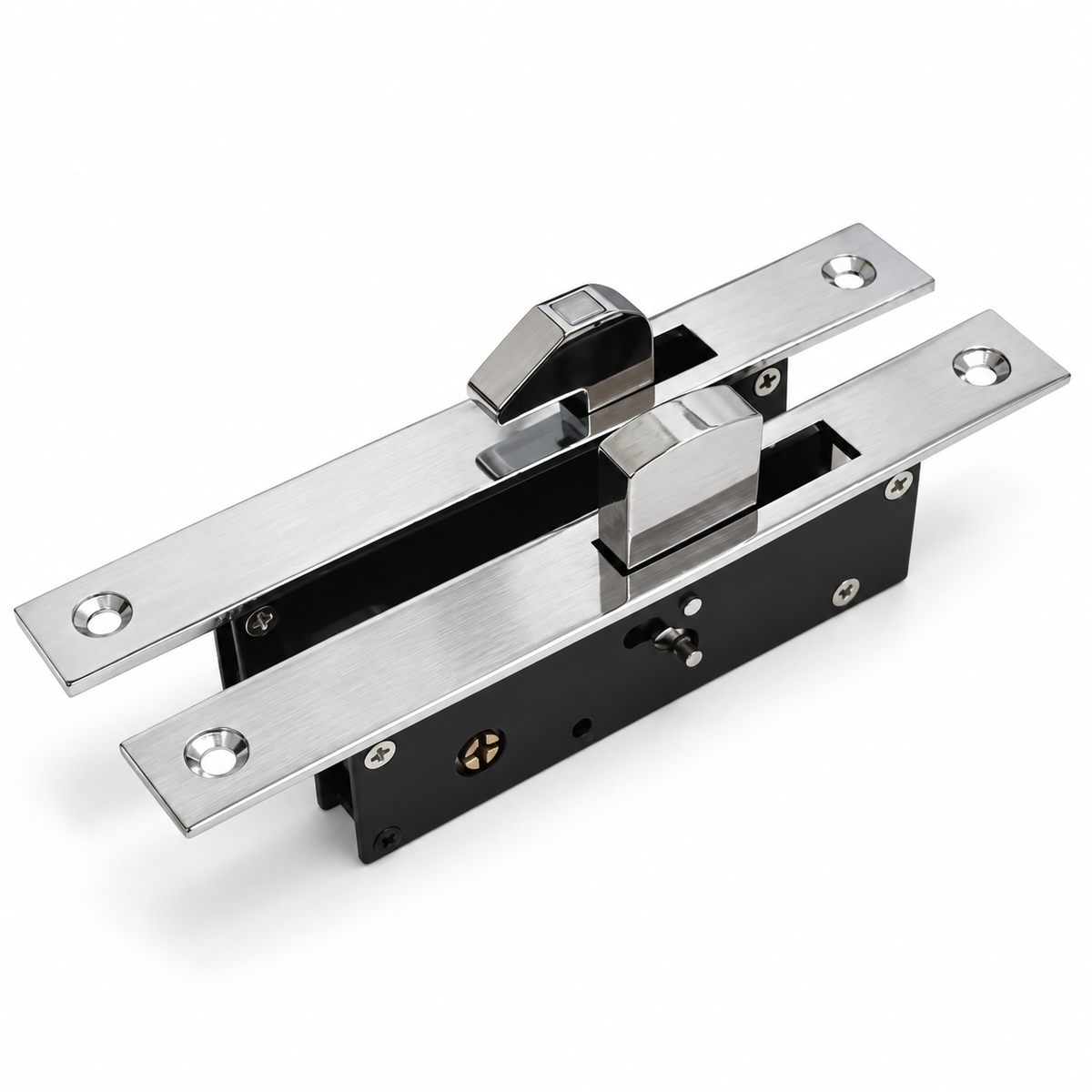 Sliding Door Hook lock Aluminum Alloy Window Locks Anti-Theft Safety Wood Gate Floor Lock With Cross Keys  For Wooden door